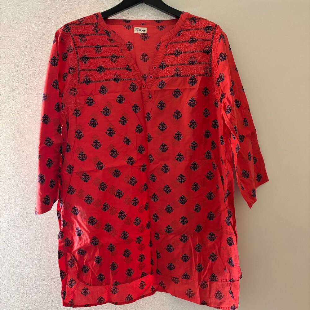 Classic Tunic in Coral Thistle by Hatley Size Large